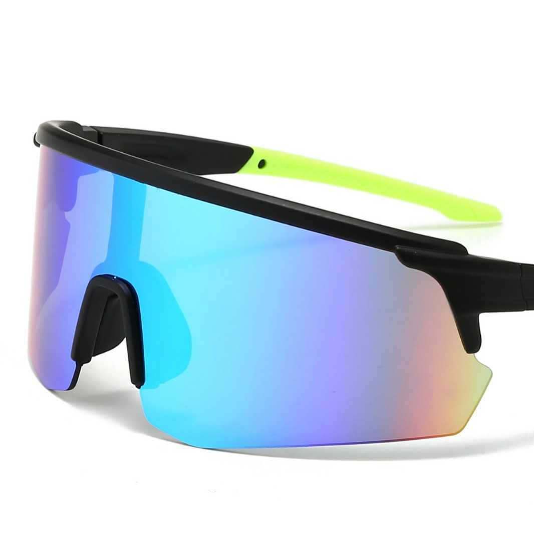 New Half-Frame Sports Photochromic Glasses Outdoor Running One-Piece Lens Sunglasses Bicycle Riding Windproof Sunglasses S260304
