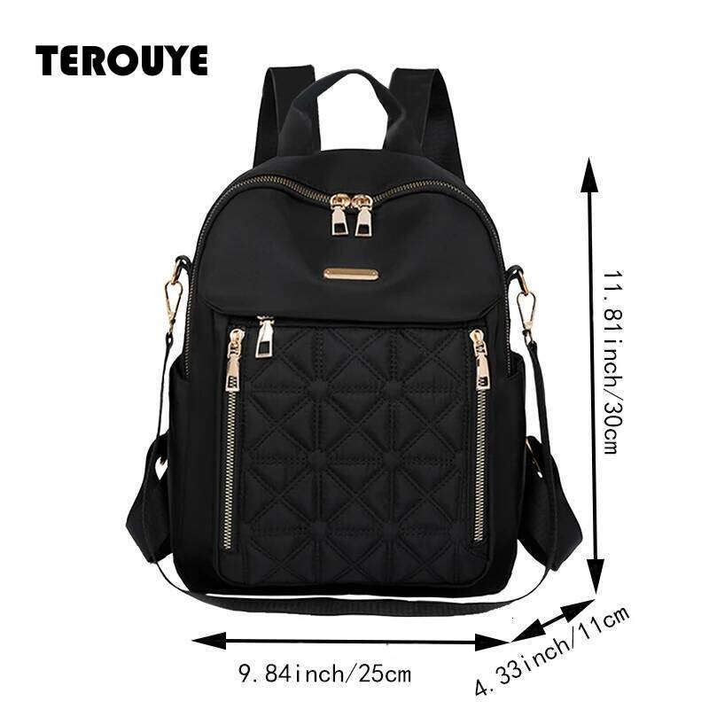New Fashion Multi-Purpose Nylon Cloth Backpack For Travel And School The Direction Zipper Is Random The Style TEROUYE