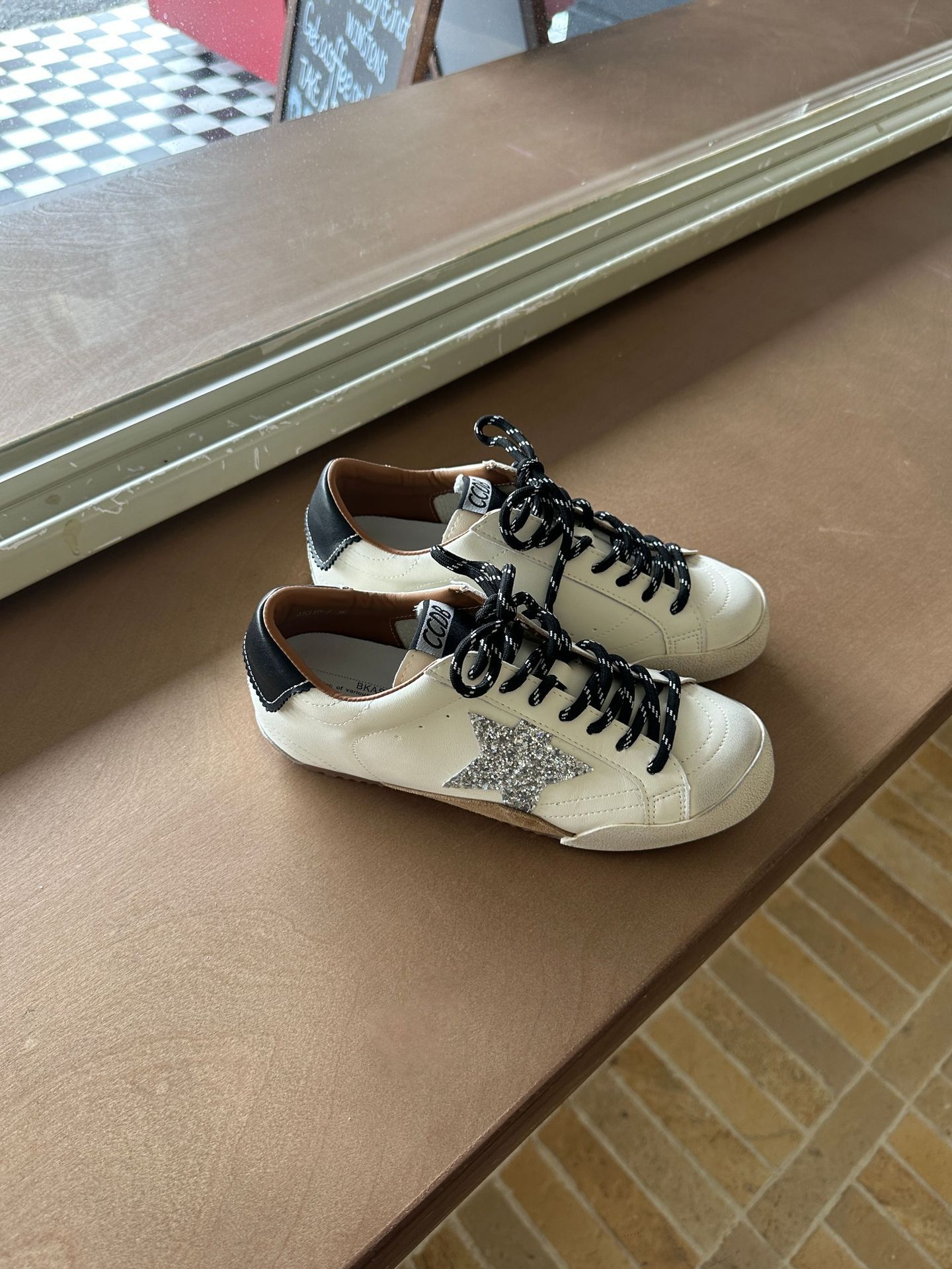 New design Fashion shoes 2026 Women's Glitter Star Distressed Sneakers, Contrast Retro Trainers 35-40 Free Shipping