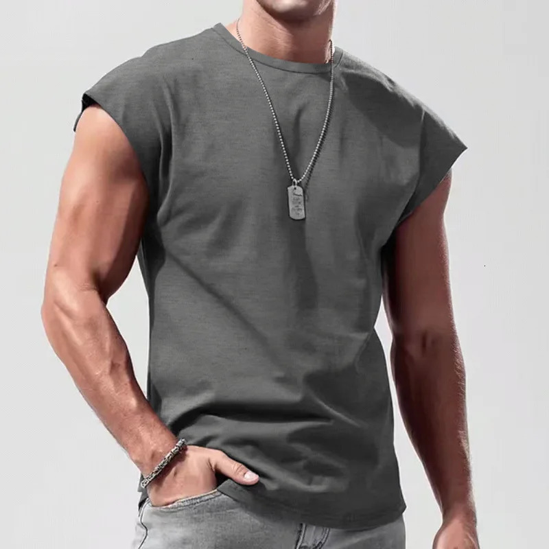 Summer Mens Mesh Gym Vest Quick Dry Loose Fitness Exercise Wide shoulder Sports Sleeveless Shirt Bodybuilding Tank Top 260306
