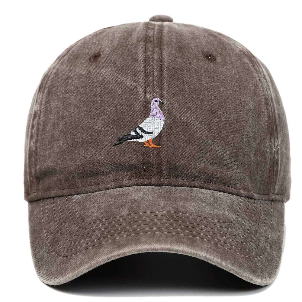 Baseball cap suitable for all seasons, pigeon embroidery pattern, men's and women's daily casual fashion, outdoor sun protection Y260304