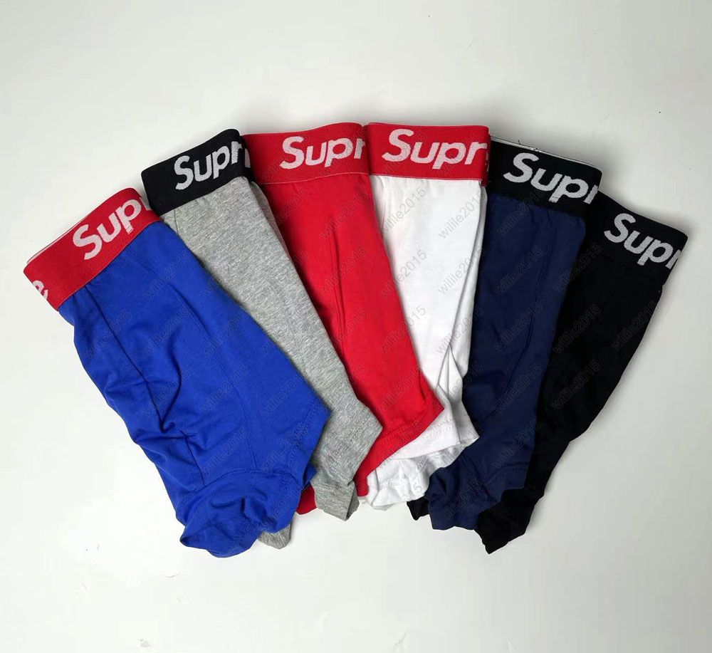 3 pieces/Men's New solid color women's underwear boxers students youth trend breathable new fashion brand