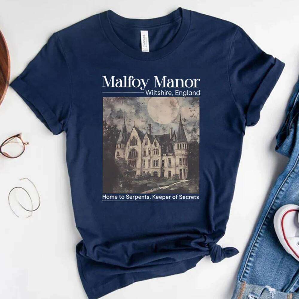 Malfoy Manor Shirt Wizard School Dracotok Dark Academia T-shirt Dramione Manacled Fanfiction Fanfic Tee Booktok Bookish Gift Top XJ260306 XJ260306