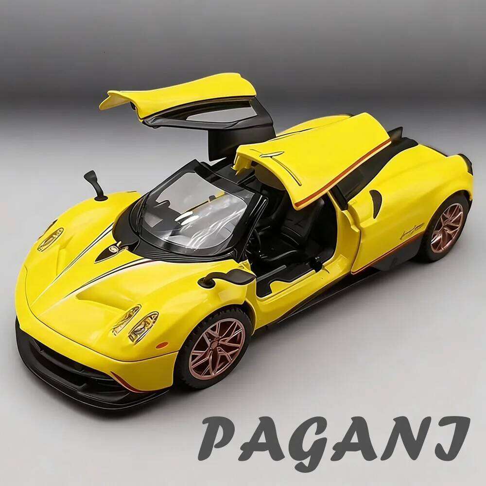 1:32 Pagani Huayra Dinastia BC Alloy Sports Cars Models Diecast Toys Doors Opened Sound Light Pull Back Vehices Children's Gifts Z260306