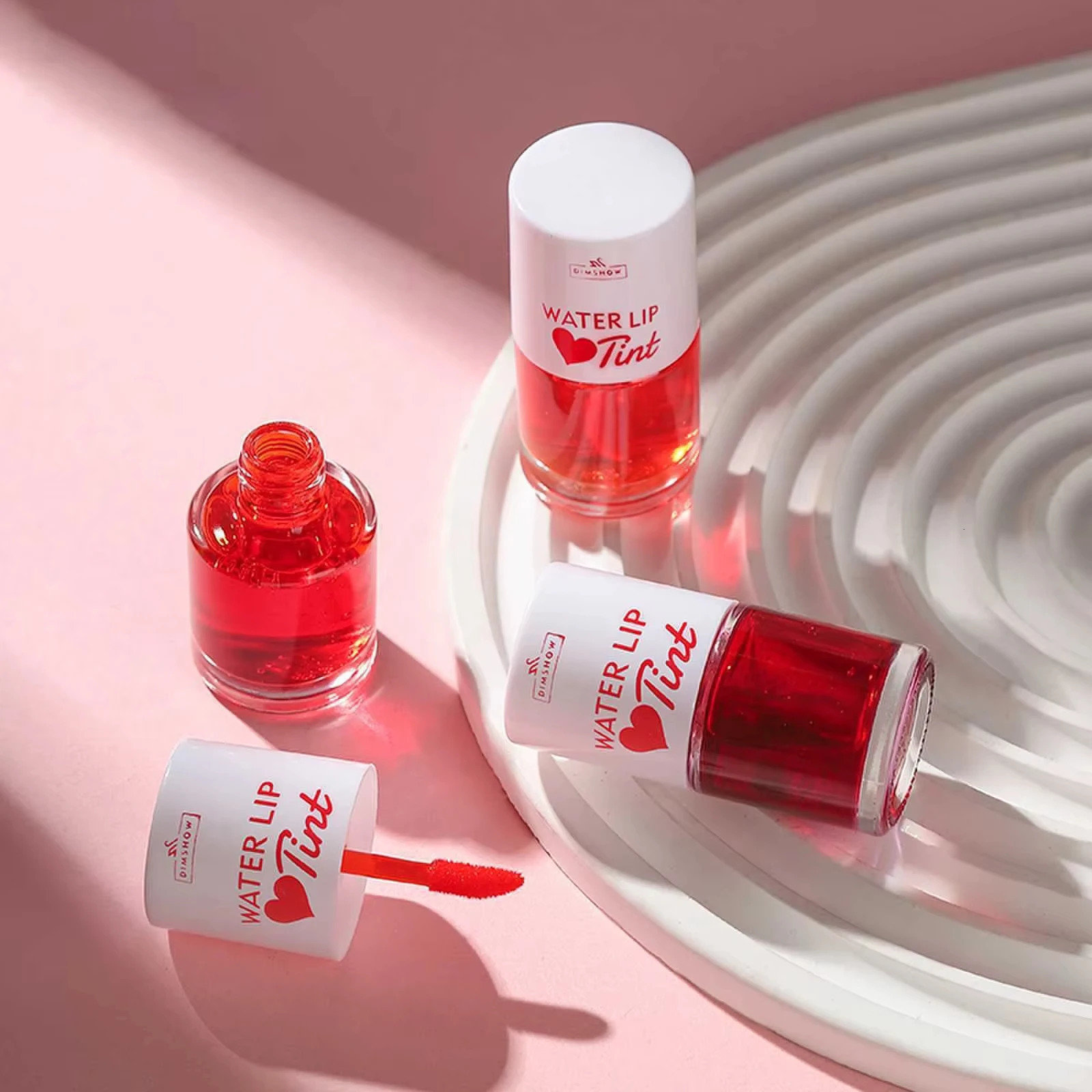 Tint Dyeing Liquid Lipstick and Blush 2 in 1 Waterproof Mirror Lip Gloss Water Lip Tint Non-sticky Lip Eye Cheek Makeup Cosmetic 260304