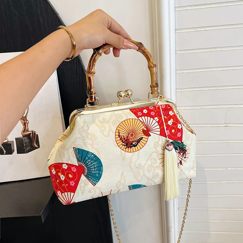 Fashion Chinese Cheongsam Red Women Handbag Casual Shoulder Bag Crossbody Evening Clutch Clips Female Phone Purse 260307