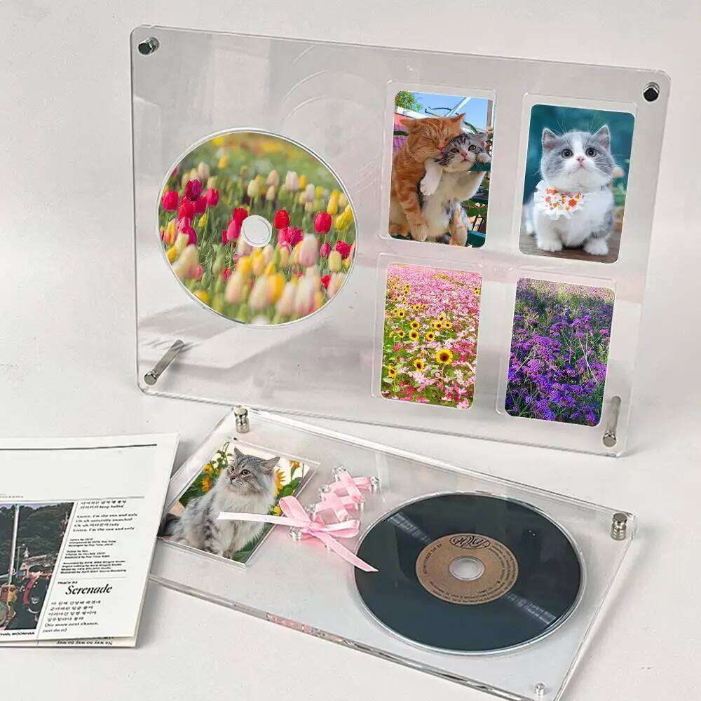 Transparent Idol Picture Poster Acrylic Protective Album Photo Frame Stand Photocard Holder CD Storage H260306