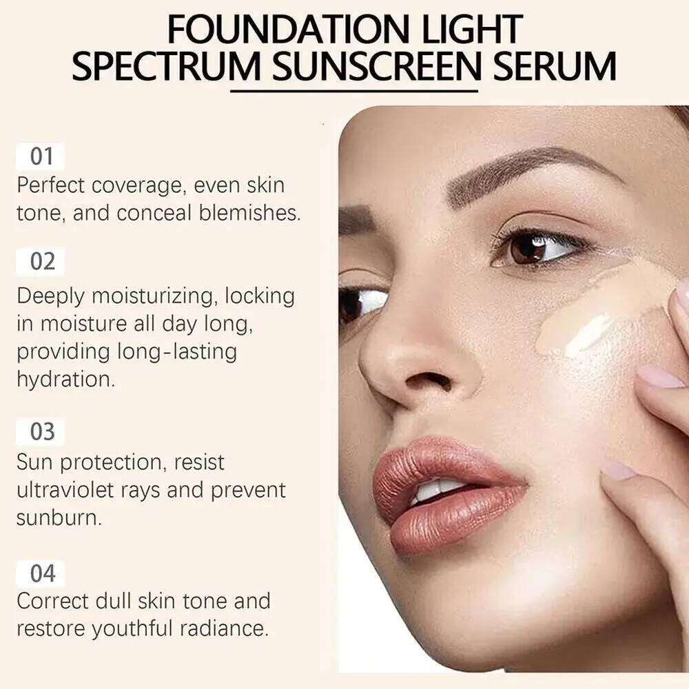 4-in-1 Makeup 4 In 1 Foundation Light Sunscreen Serum Liquid Hydrating Full Coverage Concealer SPF 50 26L0306