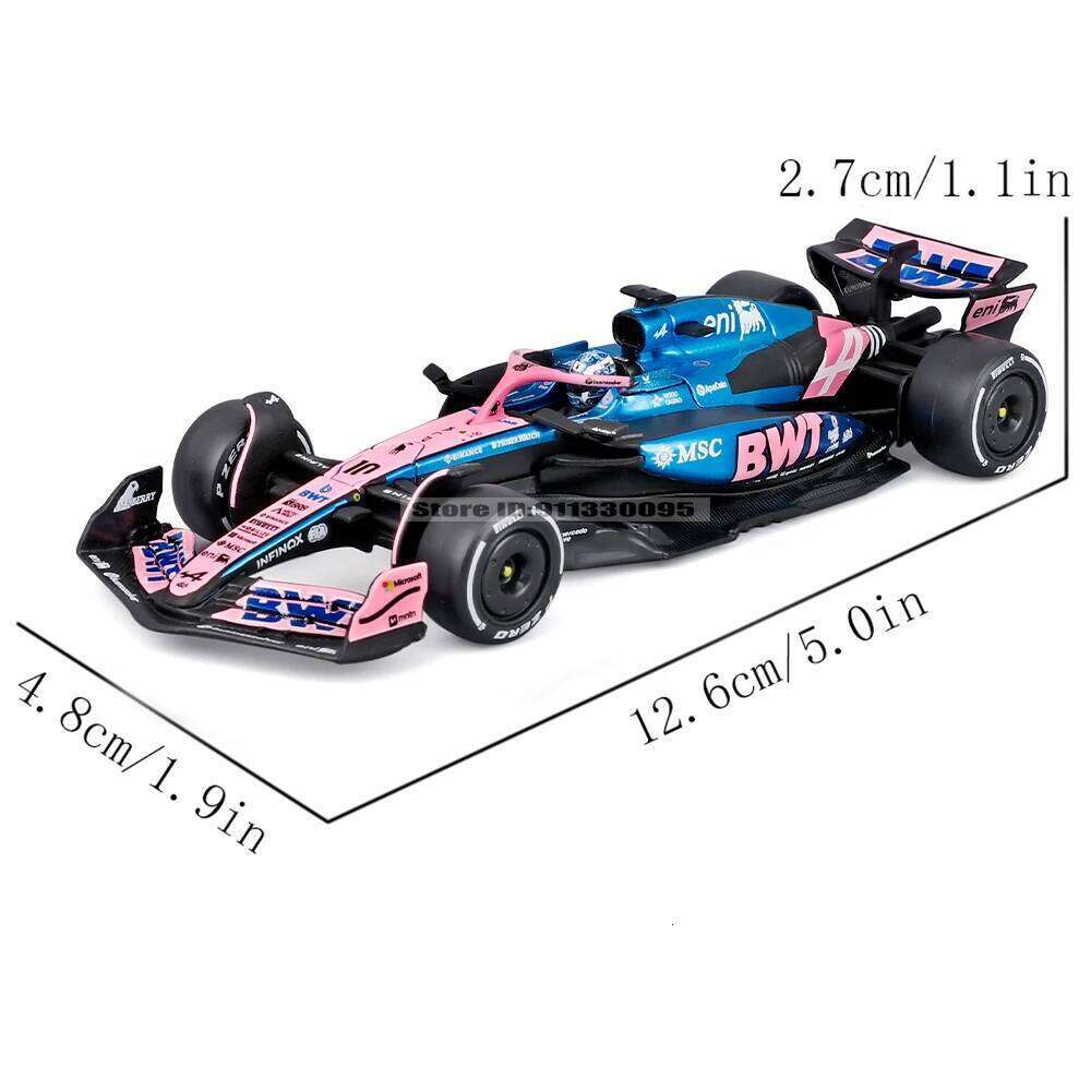 Bburago 1:43 2025 Visa Cash App RB F1 A525 10#Pierre Gasly 43#Franco Colapinto Alloy Car Die Cast Model Toy with acrylic box Z260307