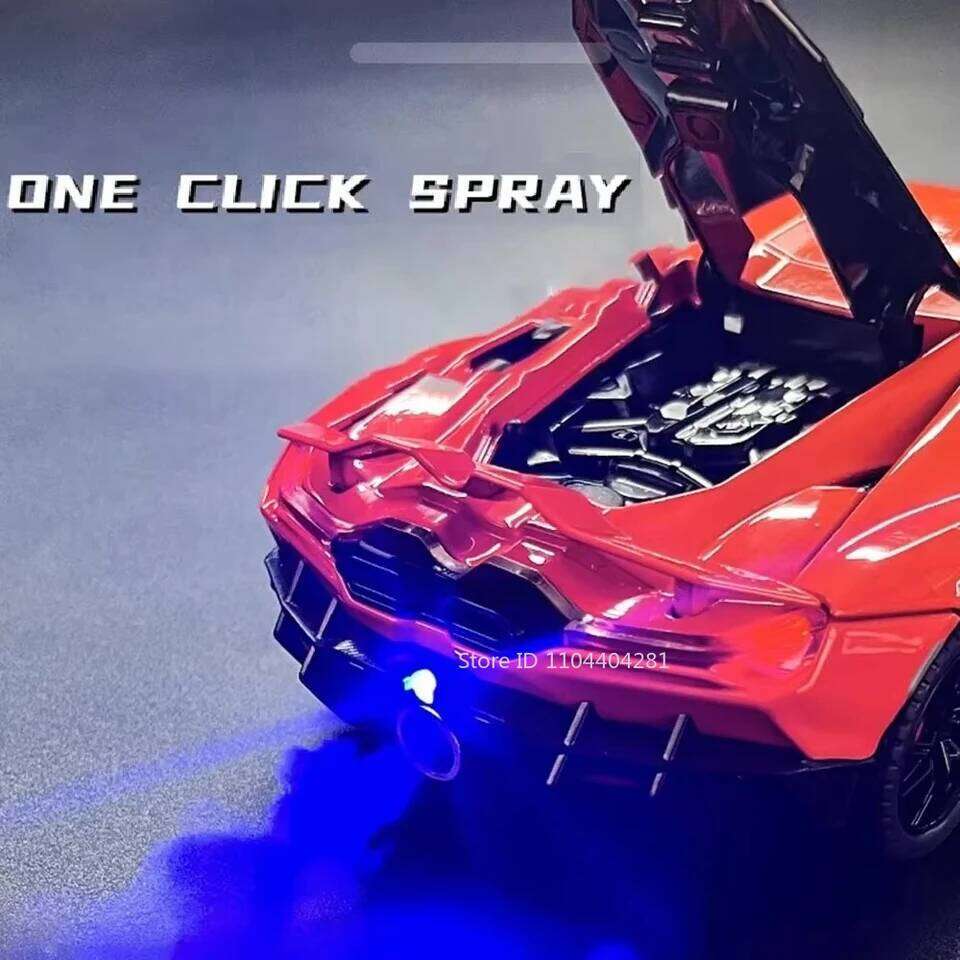 1:24 Lambor Revuelto Bolide Alloy Diecast Cars Model Toys with Sound Light Pull Back Doors Opened Miniature Sports Car Boy Gifts Z260306