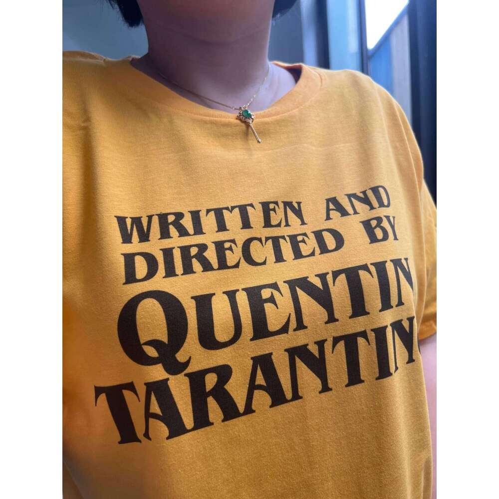 4002Written Quentin Letter Printed T Shirt Retro desert Tees Women Short Sleeve Cotton Fashion O-Neck Printing Tops XJ260306 XJ260306