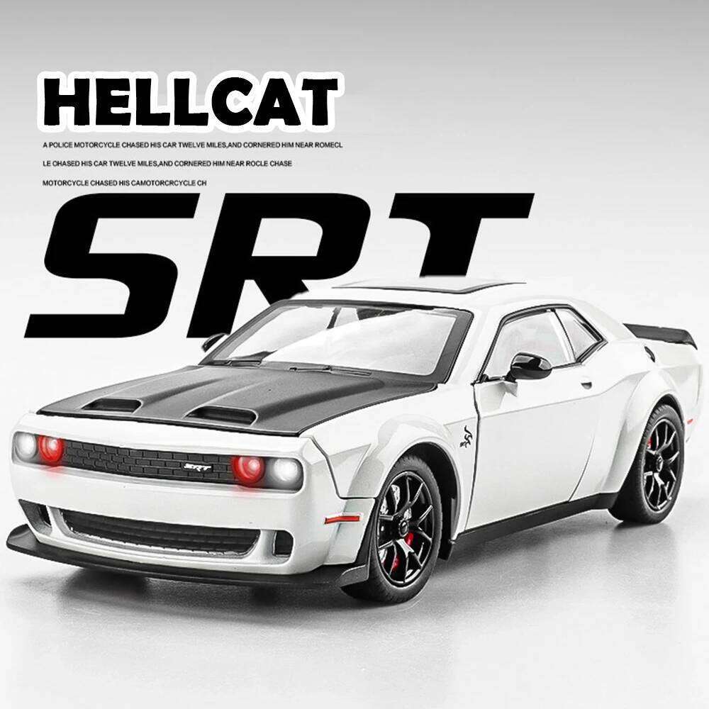 1:32 Hellcat Charger Police Miniature Model Diecast Alloy Car Doors Opened Simulated Sound Effect Vehice Exquisite Ornaments Z260306