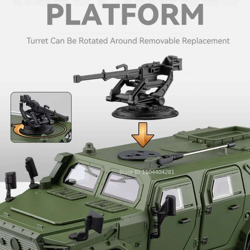 1:20 Dongfeng Mengshi Alloy Armored Vehicles Diecast Model Toys Car Doors Opened Sound Light Pull Back Cars Boys Festival Gifts Z260306