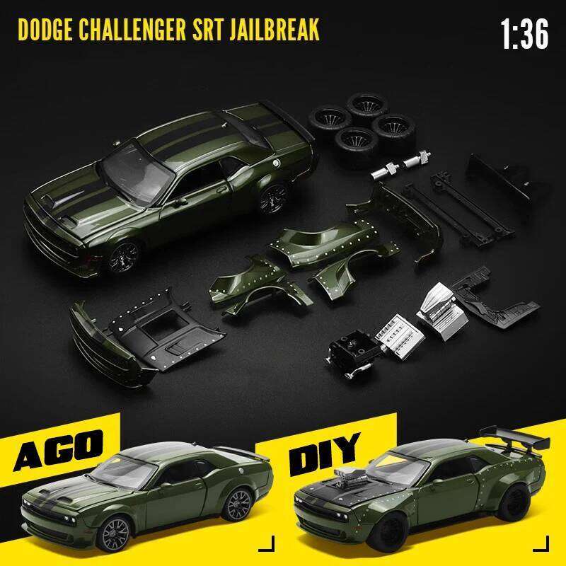 CCA MSZ 1:36 Dodge Challenger Modified Sports Replacement Model Children's and Boys' Toy Car Collection Ornament Z260306