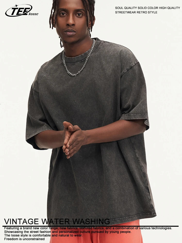 Summer Washed T Shirt Men Women Cotton Loose O-Neck Oversized Tee Couple Korean Y2k Tops Casual Vintage Short Sleeve T-shirt 260304