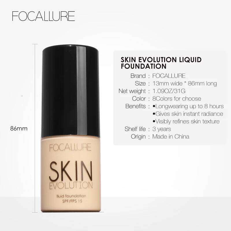 FOCALLURE Face Liquid Oil Control Moisturizer Full Coverage Concealer Matte Primer Base Cream Foundation Makeup 26L0306