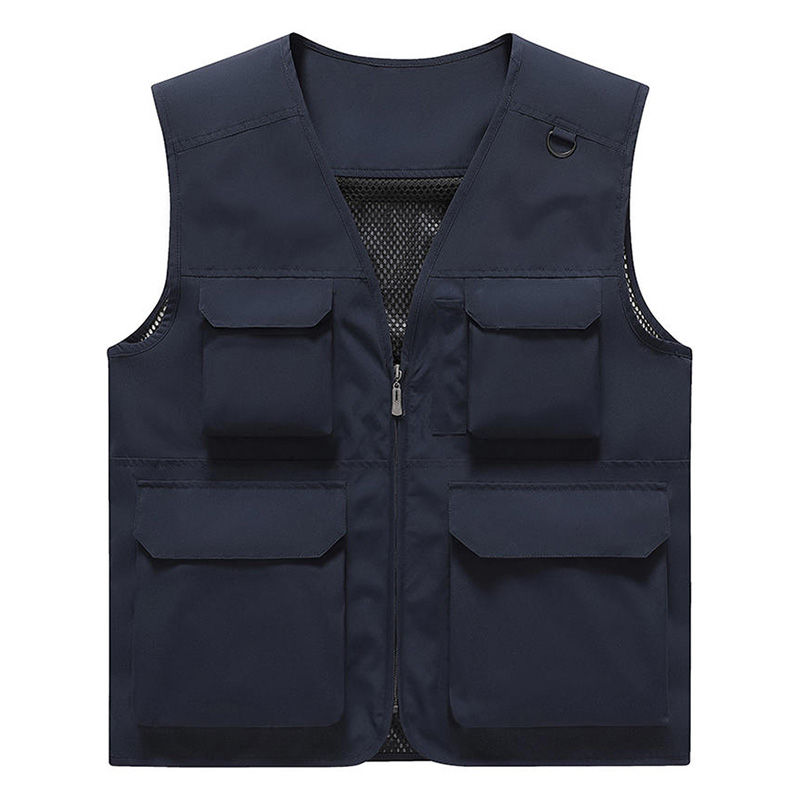V-neck summer work jacket, multi-pocket fishing safety vest, work clothes, photography outdoor gear