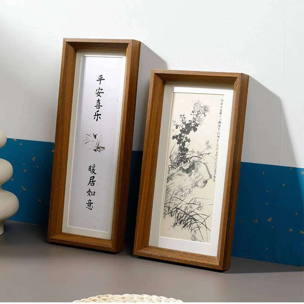 Chinese Calligraphy and Painting Hanging on Wall Mounting Rectangular Photo Frame H260306