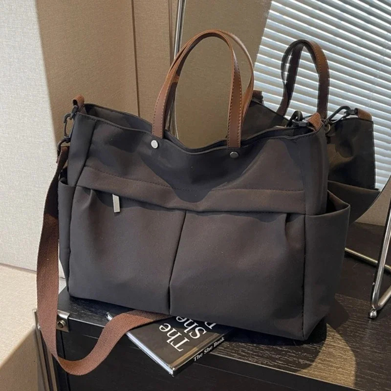 ner Womens Tote Bag Spacious Nylon Handbag Multiple Pocket Large Capacity Commuting Shoulder Lightweight Shopping 260228