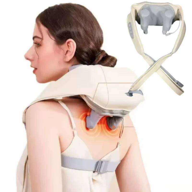 Wireless neck massager with hot compress function for pain relief deep tissue shoulder relaxation massage shawl 26Y0307