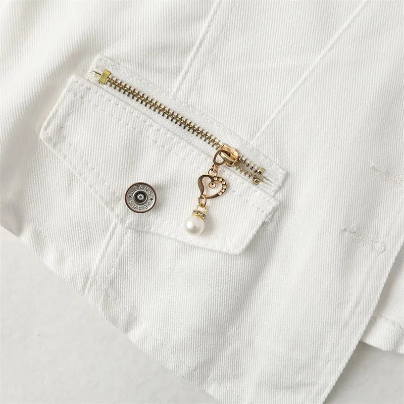 Womens Denim Vest Ladies White Jean Jacket Fashion Waistcoat Summer Coat Outwear S5XL 260306