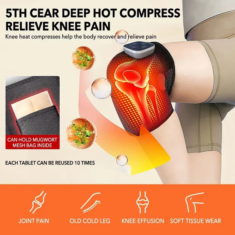 3in1 Electric Knee And Shoulder Brace Massage with Vibration Heated Therapy for Pain Relief Warmth Cold Leg Knee Support 260304