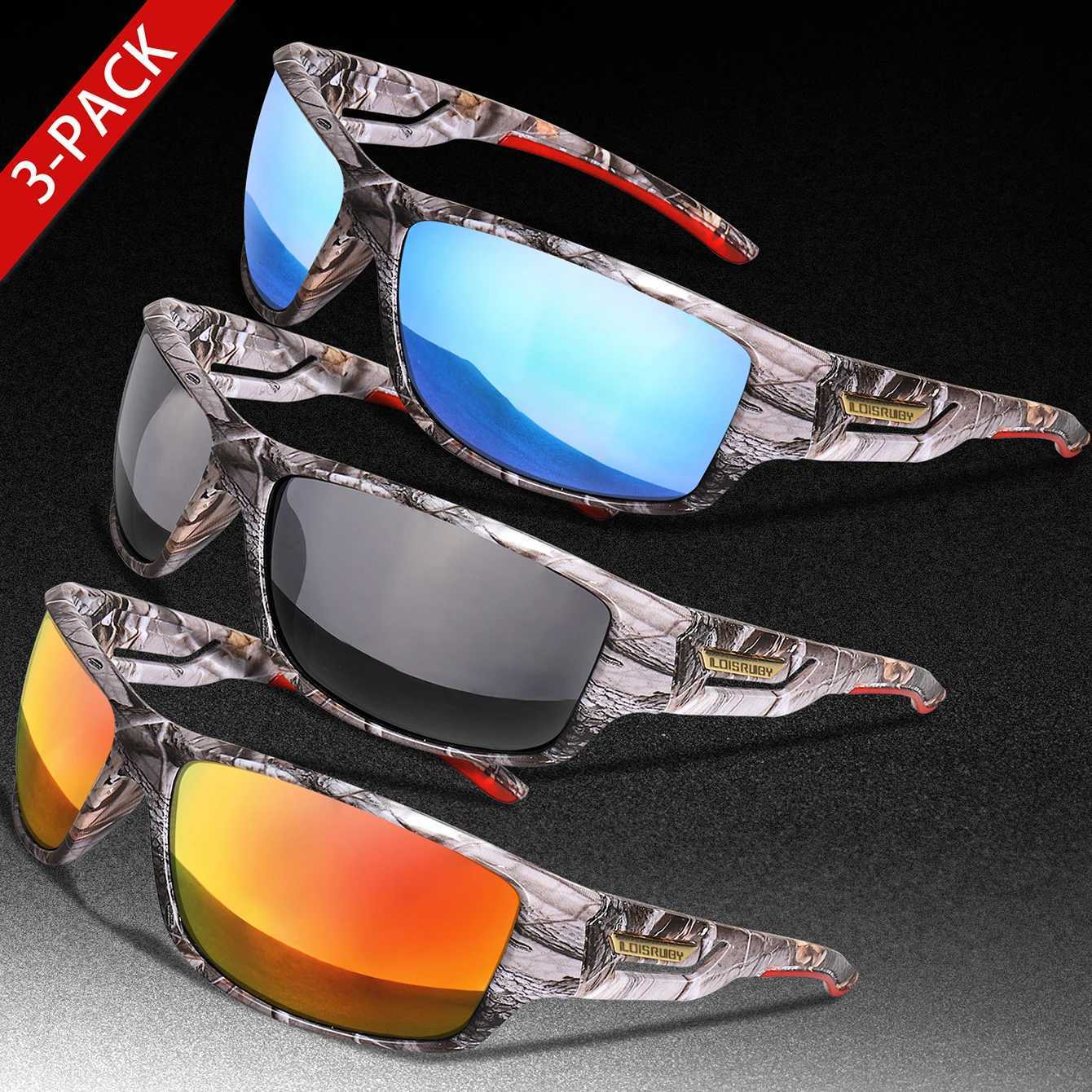 3 PACKS Classic Luxury Polarized Sunglasses Sports Vintage Camouflag Men Women Fashion Fishing Driving Travel Male Eyewear UV400 S260304