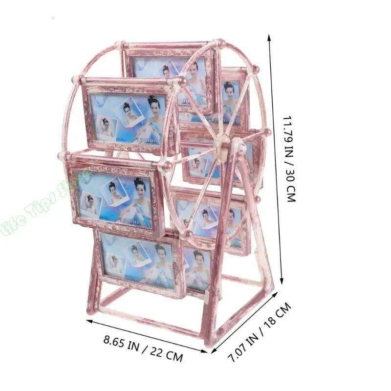 G5AB Rotating Ferris Wheel Carousels Picture Frame Desktop Decorations H260306