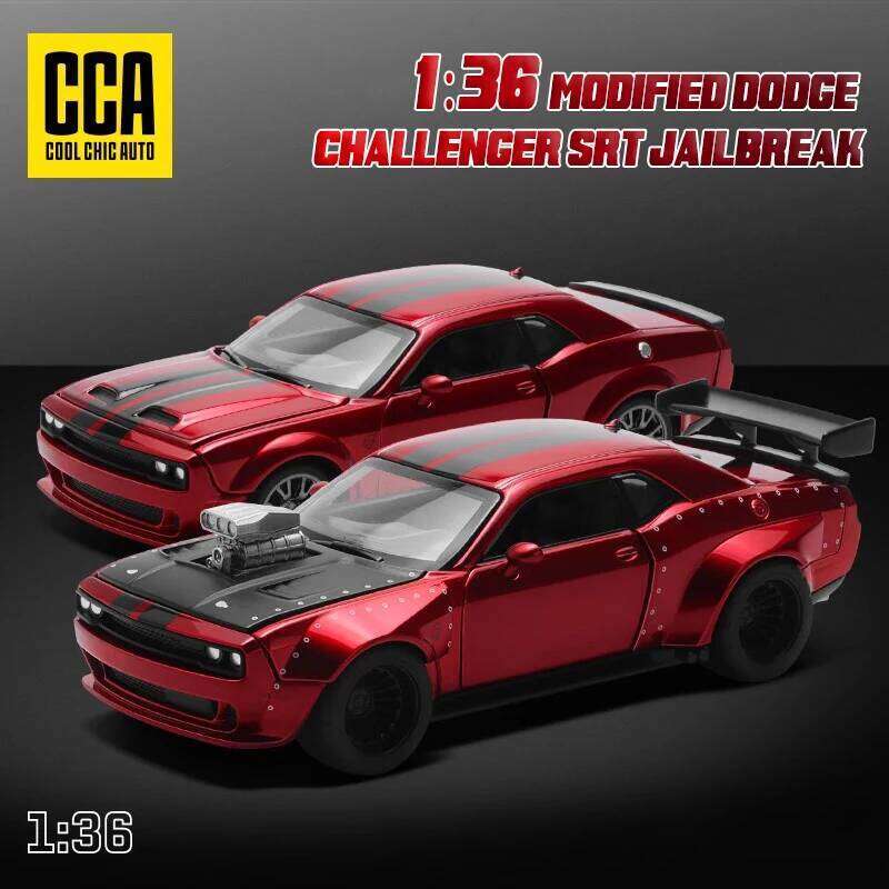 CCA MSZ 1:36 Dodge Challenger Modified Sports Replacement Model Children's and Boys' Toy Car Collection Ornament Z260306