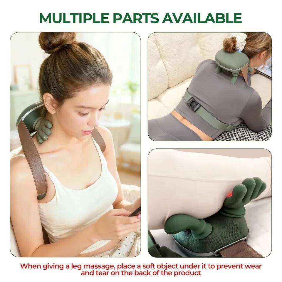 New Bionic Finger Shoulder Massager Wireless Neck Cervical Trapezius Kneading Body Back Hand Massage Shawl Brushless Motor 26Y0307