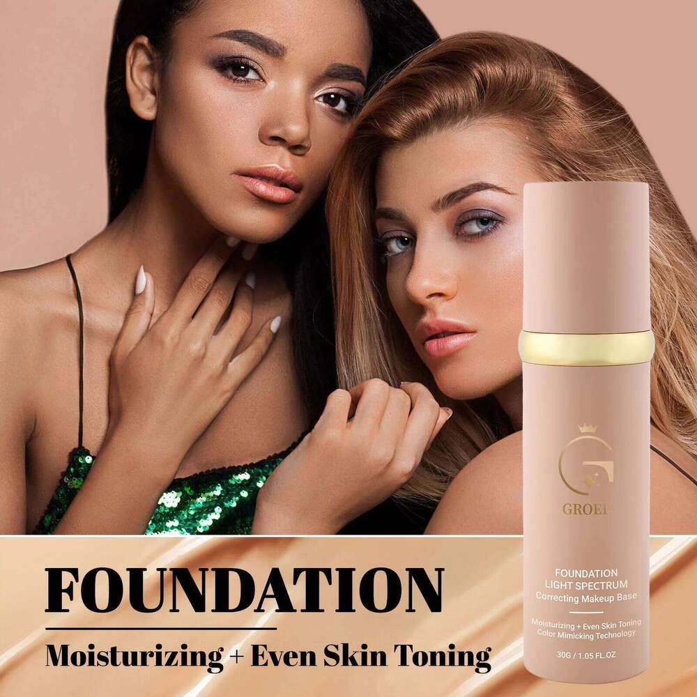 4-in-1 Foundation Serum Liquid Hydrating Full Coverage Concealer Light Sunscreen SPF 50 Korean Makeup 26L0306