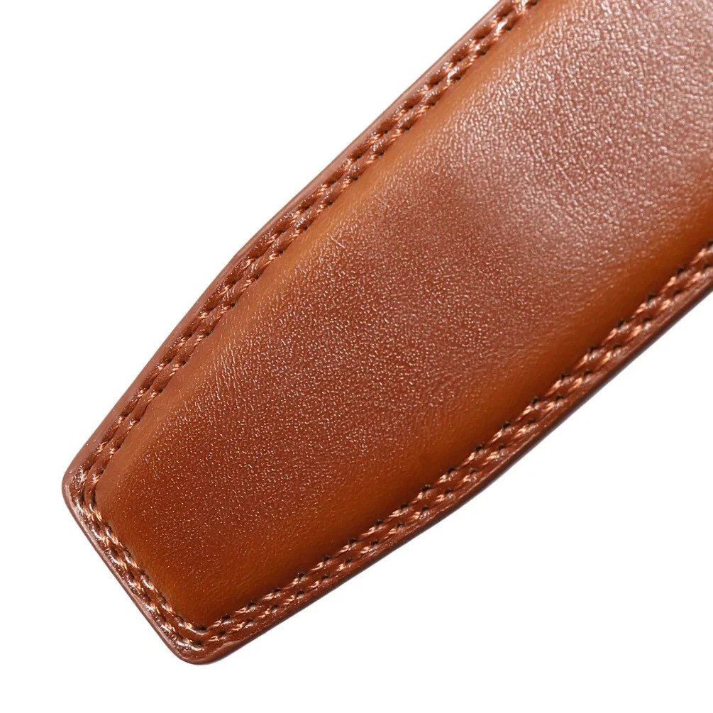 35cm Belt No Buckle Cow Genuine Leather Belt Body for Automatic Buckle High Quality Black Brown Belts Without Buckle Cowskin 260302