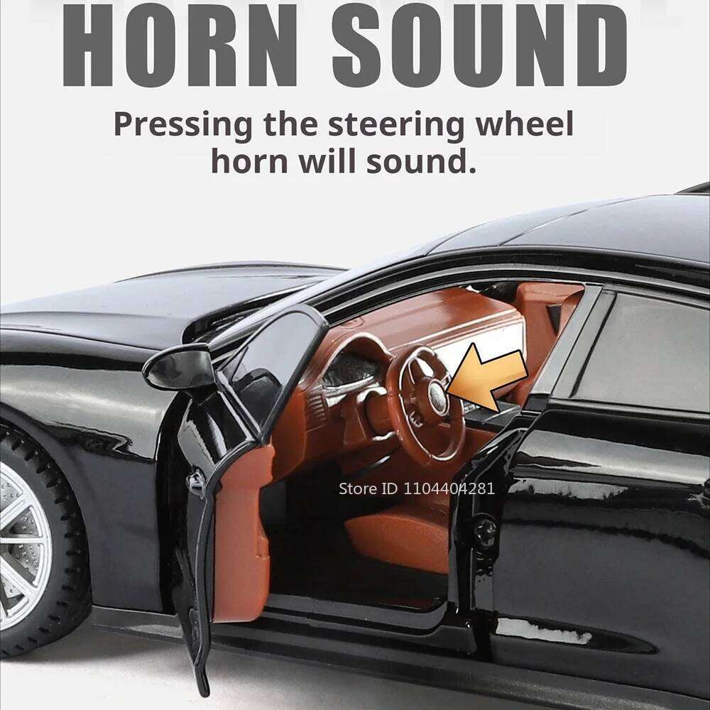 1:24 Panamera Lambor URUS Alloy Sports Car Model Diecast Toys Front Wheel Steering Sound Light Pull Back Vehice Desktop Ornament Z260306