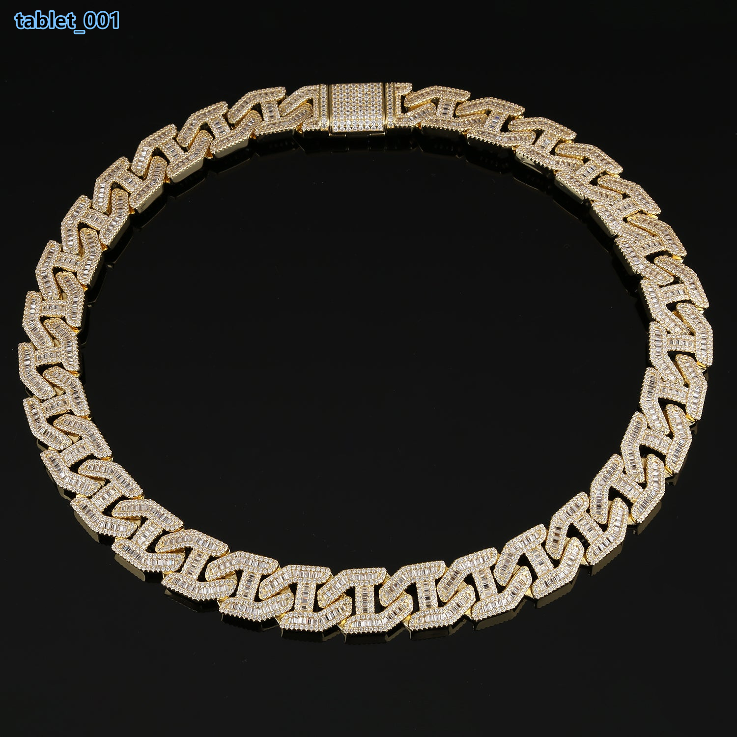 Hip Hop Moissanite Chain Cuban Link Custom Figarucci Charm Necklace 925 Silver Moissanite Cuban Chain
