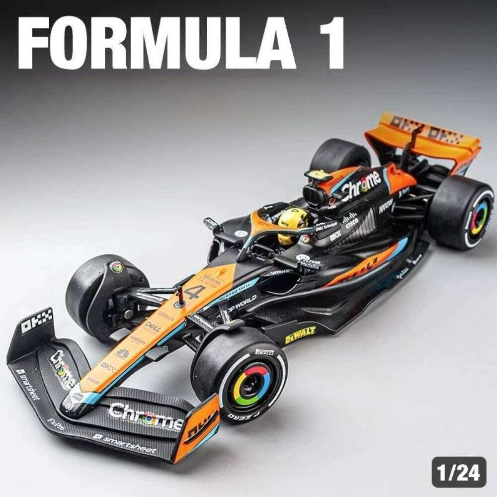 1:24 Scale MCL MCL60 F1 Alloy Formula Sports Car Miniature Model Toys Diecast Cars Front Wheel Steering Vehice Figure Collection Z260306