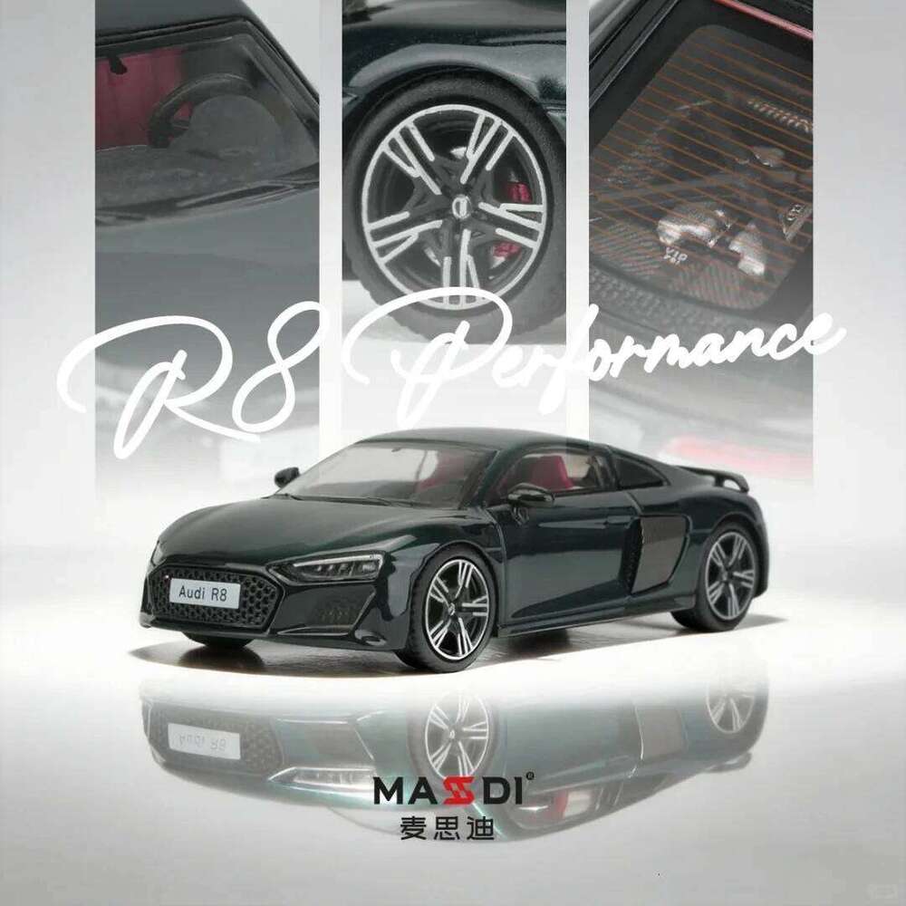 Masdi 1/64 Audi R8 V10 Coupe Performance Supercar Sports Alloy Scale Car Miniature Diecast Collection Model Hobby Toys Gift Z260306