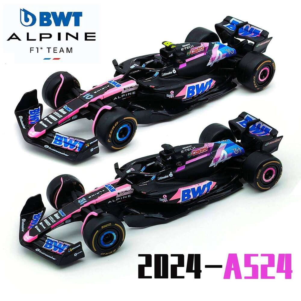 Bburago 1:43 Alpine F1 Team A524 2024 Alloy Car Miniature Diecast Model #10 Pierre Gasly #31 Esteban Ocon Toy Collectible Z260306