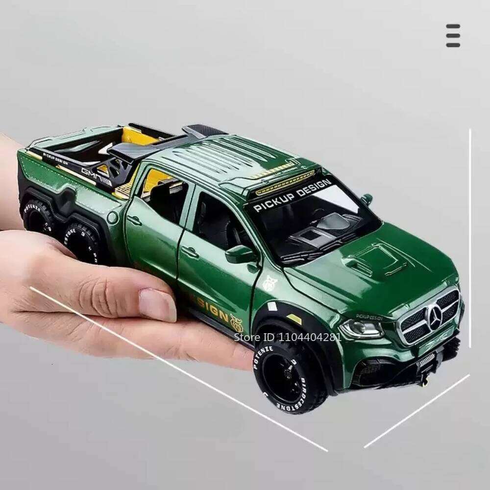 1:28 X-Class Exy 6X6 Miniature Models Diecast Cars Toy Doors Opened Sound Light Pull Back Off-road Vehicle Children's Toys Gifts Z260306