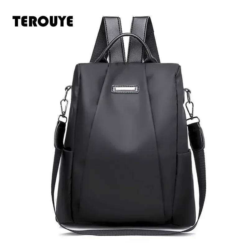 New Women's Fashionable Multifunctional Solid Color Backpack Detachable Casual Portable Shoulder Strap TEROUYE