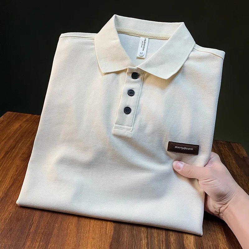 Summer Short sleeved Polo Shirt for Men 2025 Large Simple Tshirt Top Versatile Casual Mens Clothing 260228