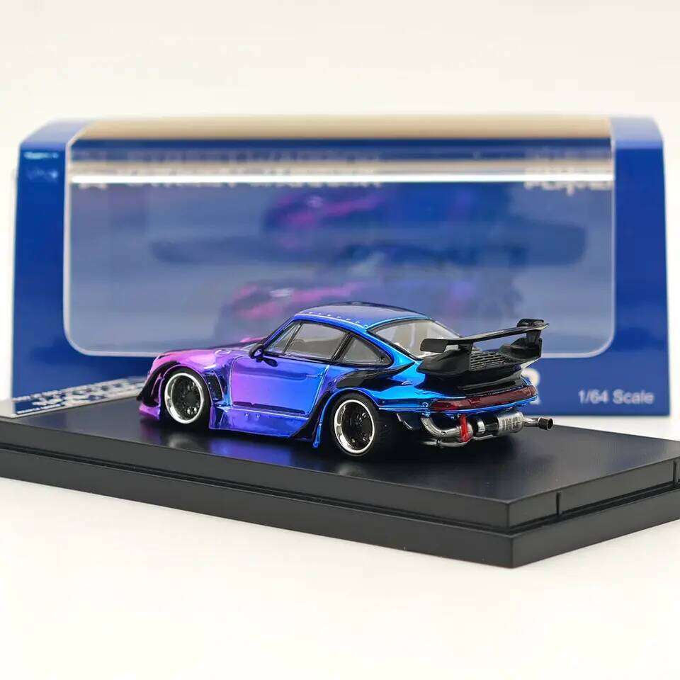 STREET WARRIOR SW 1/64 for 993 RWB Gradient Chrome Purple Diecast Models Car Toy Limited 499 Collection Auto Gift Z260306