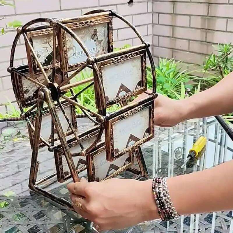 G5AB Rotating Ferris Wheel Carousels Picture Frame Desktop Decorations H260306