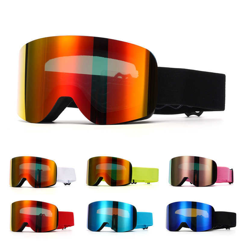 Ski goggles for outdoor cycling large cylindrical lenses compatible with prescription glasses double-layer anti-fog protective eyewear new model S2603