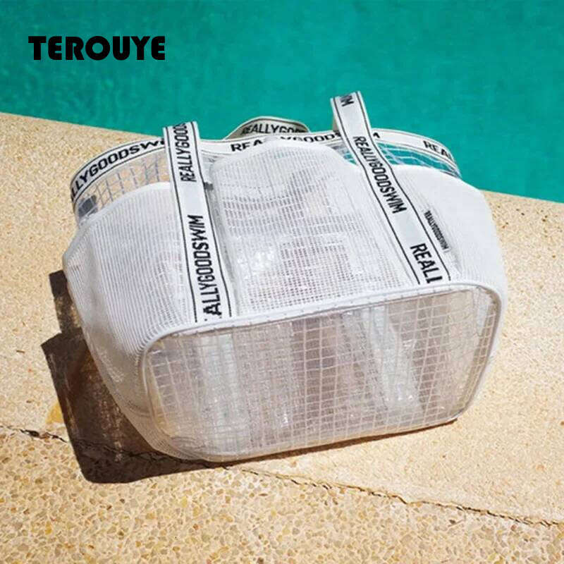 Large Capacity Surf Dry Wet Separated Swim Bags Multi-Pocket Travel Toiletries Storage Portable Net Waterproof Beach Bag TEROUYE