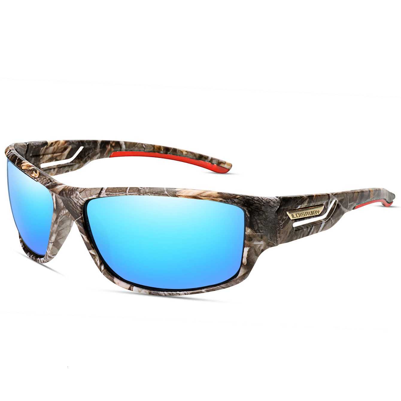 LOISRUBY Polarized Fishing Sunglasses Men Camouflage Driving Outdoor Sports Cycling Running Goggles UV400 Tackle Eyewear S260304