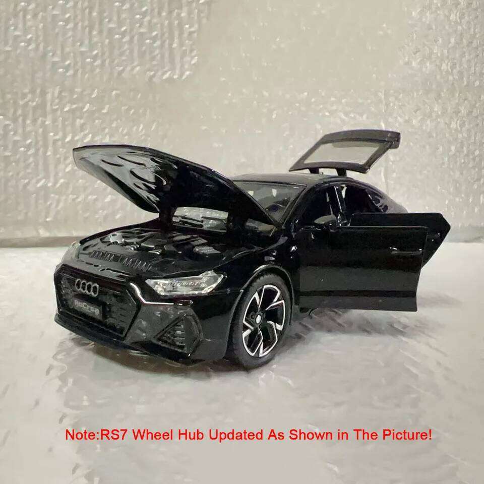 1:32 RS6 RS7 Alloy Miniature Models Diecast Car Toys 6 Doors Opened Sound Light Pull Back Metal Vehices Children's Holiday Gifts Z260306