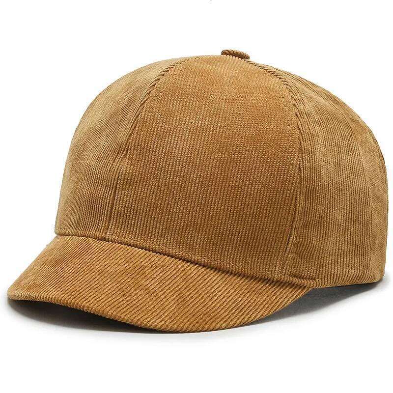Men's Short Baseball Casual Solid Corduroy Soft Top Cap Small Brim Snapback Caps for Women Bone Gorras Dad Hat Y260304