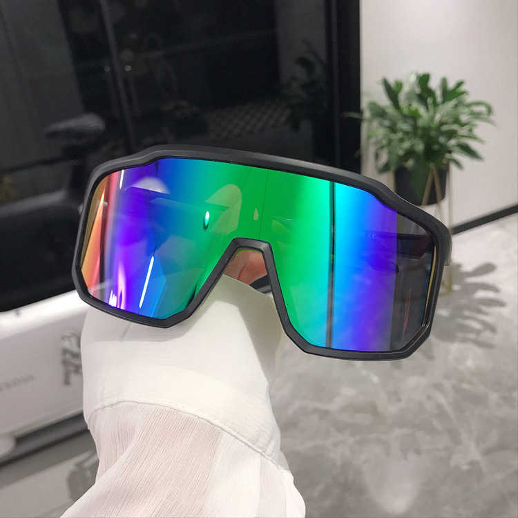 Black Oversized Frame Outdoor Cycling Windproof Sports Sunglasses for Men and Women Mountaineering Skiing Goggles Slimming Sunglasses S260304
