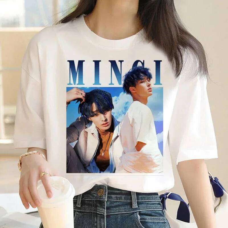K-pop Printing T-Shirts Fashion Women Harajuku Aesthetic Clothes Short Sleeve Summer Tees Casual Korean Female Tops O-Neck Shirt XJ260306 XJ260306