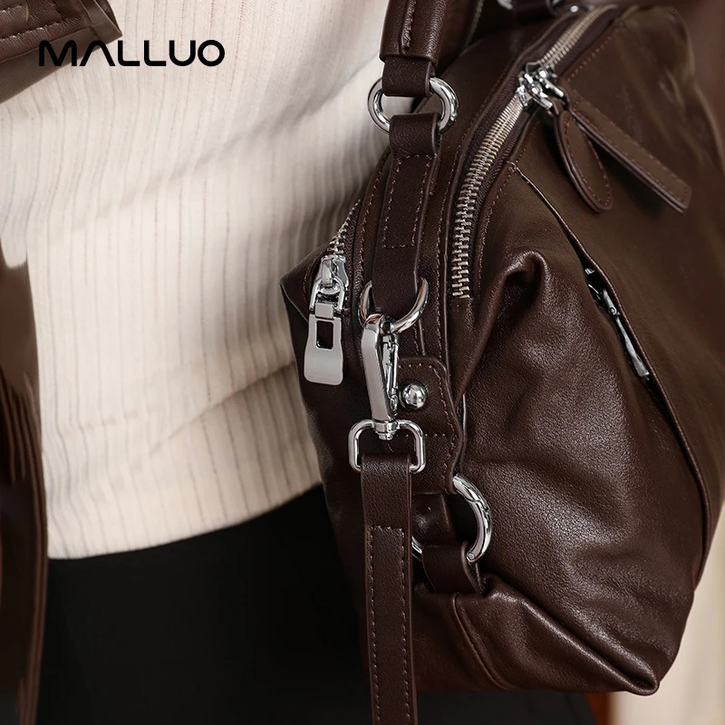 Women Natural Cow Genuine Leather Shoulder Bag Cowhide Lady Soft n Female Handbag for Ladies High Quality 260227